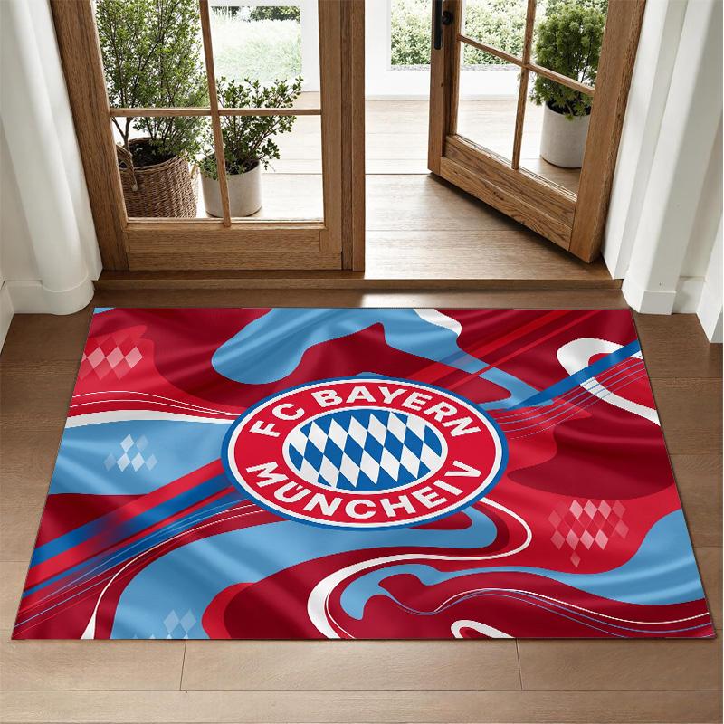 Tapis Velours Cristal Design Bayern Munich Tapis Décoratif Doux pour Chambre à Coucher Entrée