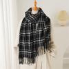 New Plaid Autumn and Winter Warm Scarf Shawl Commuting Versatile Couple Tassel Imitation Cashmere Scarf