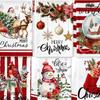 Christmas Dish Towels 6-Piece Absorbent Microfiber Seasonal Winter Christmas Towels Holiday Decor For Home Farmhouse Desktop