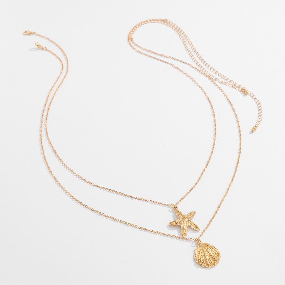 Summer Bohemian Waist Chain Sea Star Starfish Shell Pendant Body Chain Beach Bikini Alloy Shell Waist Link for Women