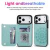 Mandala Card Pocket Leather Wallet Case For iPhone 17 Pro Max 16 15 Pro Max 14 13 12 11 Magnetic Metal Buckle Card Holder Back Cover