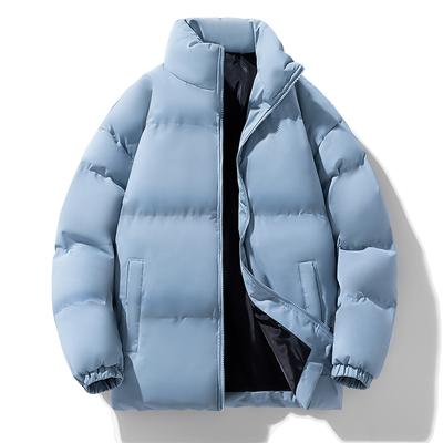 Autumn and Winter Stand Collar Cotton-padded Coat Bread Coat Thick Male Fashion Brand Loose Student Couple Casual Simple Cotton-padded Jacket