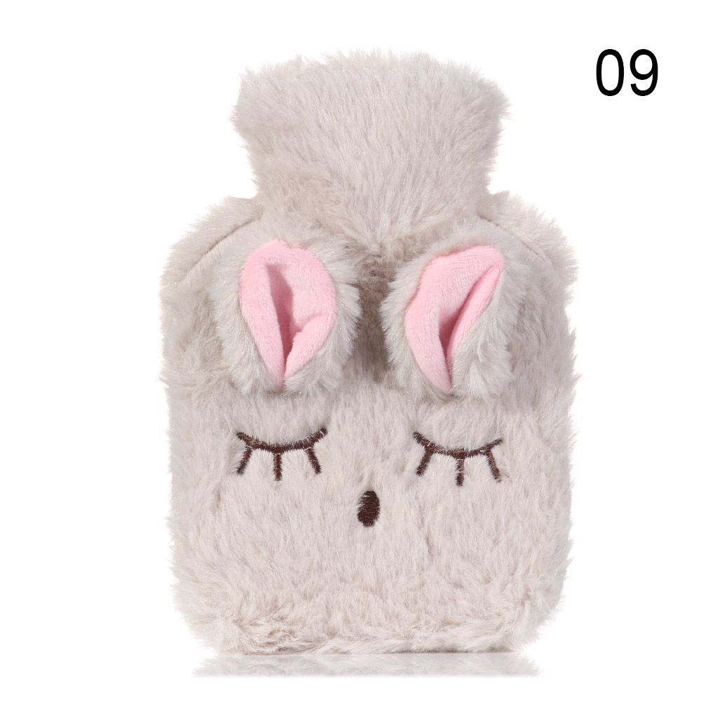 Keep Warm Cartoon Plush Portable Hot Water Bottle Hand Warmer Water Injection Relaxing