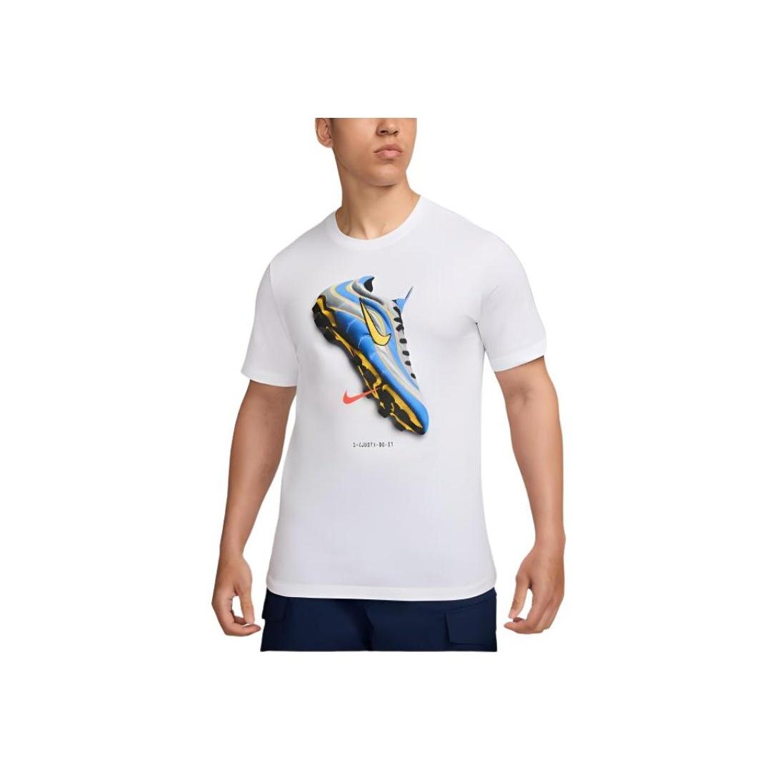 

Nike Пуловер с круглым вырезом, футболка с графическим принтом и короткими рукавами, мужские футболки, белая FZ8101-100 S