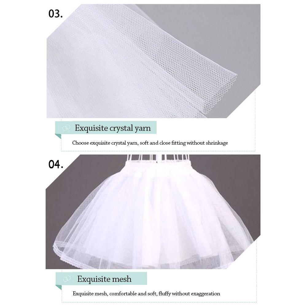 A-line Shape Underskirt Crinoline White Crinoline Skirt Fashion Flower Dress Accessories