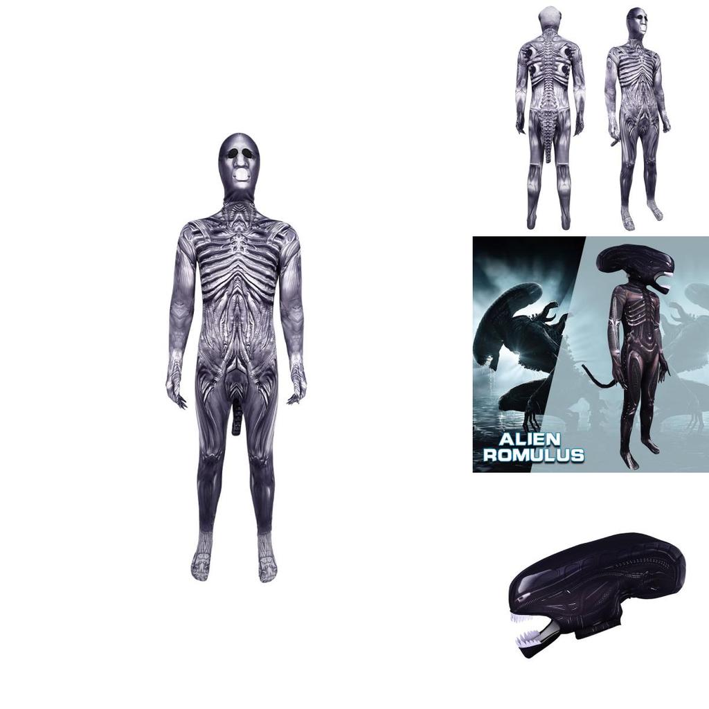 Alien Romulus Costume For Cosplay Events Crafted With Soft Polyester Material For Teens And Adults