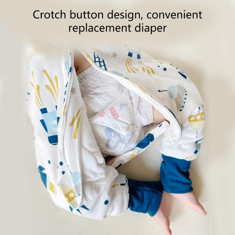 Baby Split Legged Sleepsack Removable Sleeves Designed Sleep Sacks Breathable Children's Sleeping Bag Anti-kick Quilt
