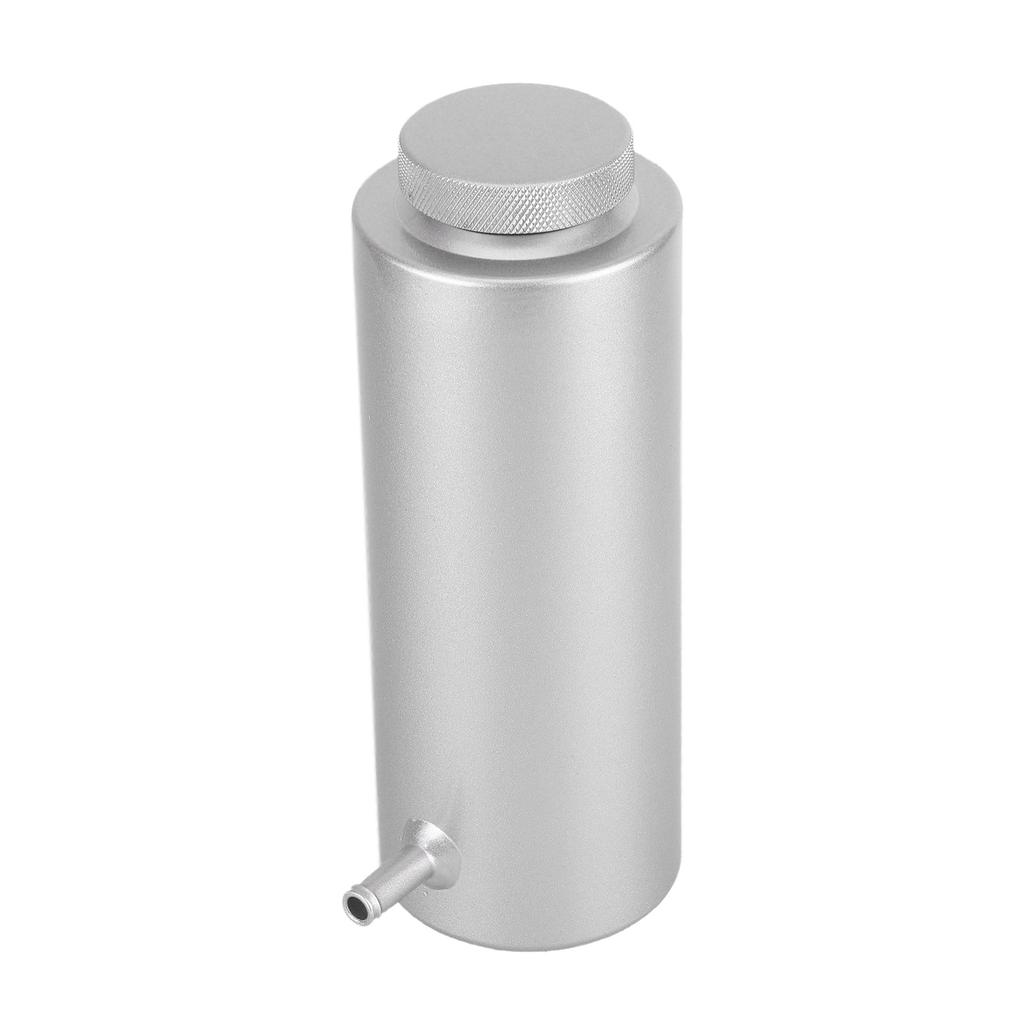 Radiator Coolant Aluminum Catch Tank 80ml Overflow Reservoir Automobile UniversalSilver