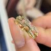 Huitan Chains Design Finger Rings for Women Gold Color Chic Female Accessories Daily Wear Party Statement  Drop Shipping
