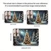 Christmas Tree Flannel Door Mat Carpet,Decorative Print Non-Slip Rug for Kitchen Living Room Bedroom Laundry Bathroom Home Decor