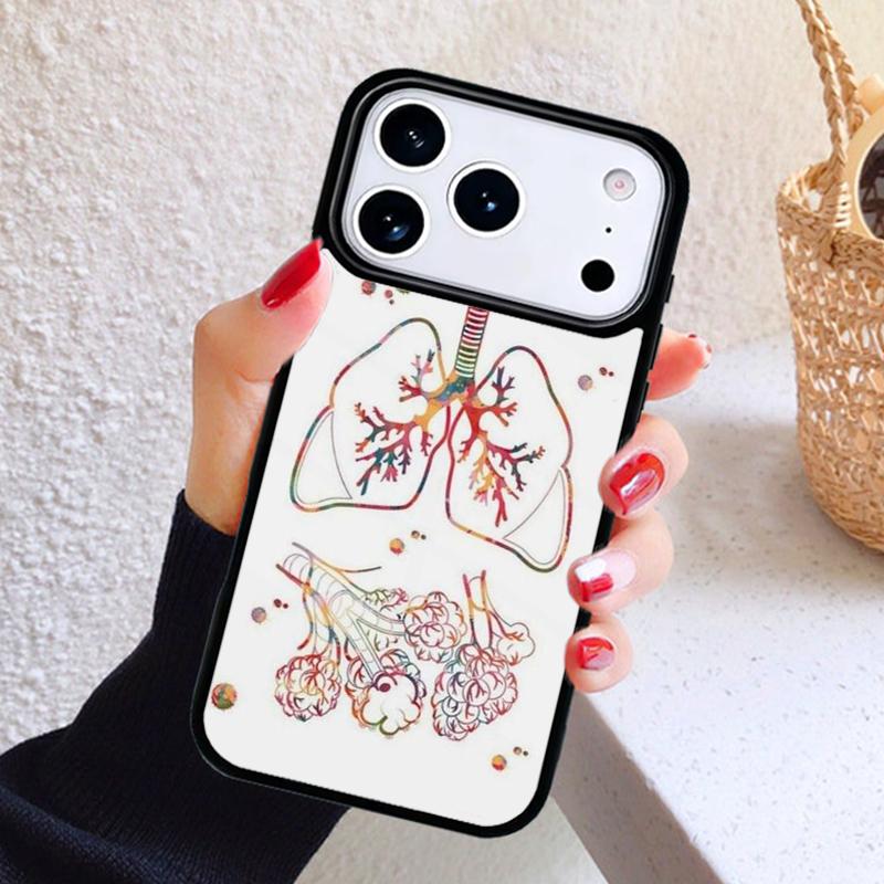 Menschliches Herz Gehirn Lungen Handyhülle Für iPhone 17 Air 16 15 14 13 12 11 Pro Max Plus
