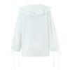 Autumn 2025 White Lace Large Lapel Loose Women's Shirt - European & American Style