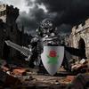 Medieval Skeleton Knight Skeleton Horse Compatible Bricks Berserk Guts Puzzle Action Figures Model Building Blocks Doll Toy Gift