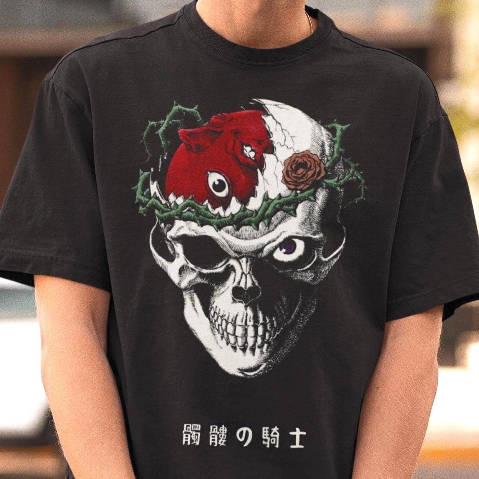 Skull Knight Behelit Anime Shirt - Manga Cosplay Graphic Tee,Guts 4XL