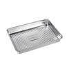 Stainless Steel Food Storage Tray with Plastic Lid Dumplings Box Prep Meal Tray  Refrigerator