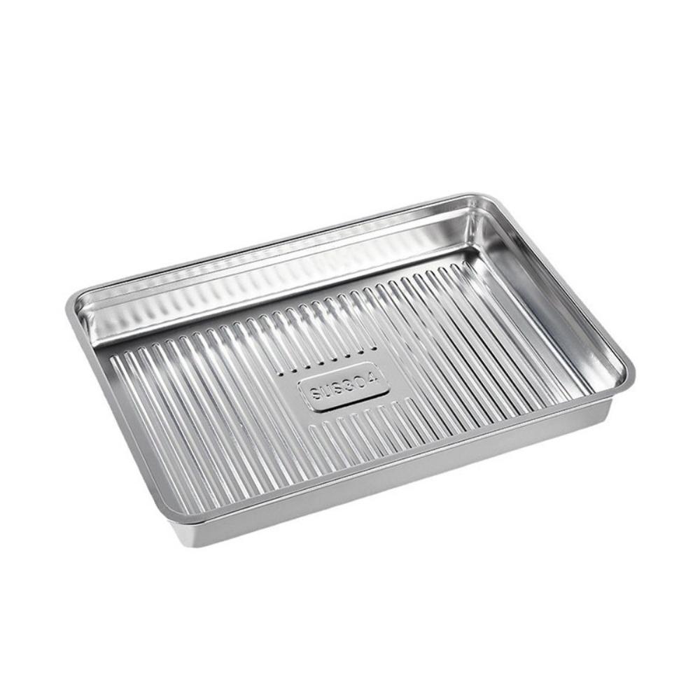 Stainless Steel Food Storage Tray with Plastic Lid Dumplings Box Prep Meal Tray  Refrigerator