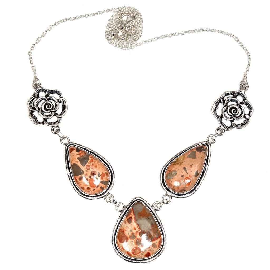 Birds Eye Jasper Gemstone Mother's Day Antique Jewelry Necklace 20 In