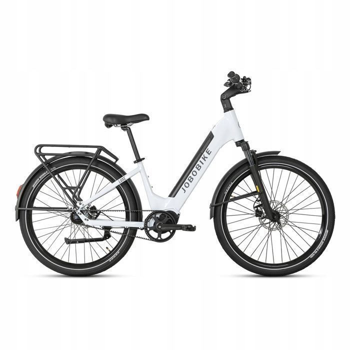 Vélo Électrique - JOBOBIKE - Luxe - 250 W - 36 V - 15 Ah - Moteur Central - 27,5 Pouces - Blanc