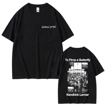 Rapper Kendrick Lamar To Pimp A Butterfly Album Graphic T Shirt Men Hip Hop Fashion Vintage Tshirt Male Oversized Tshirt