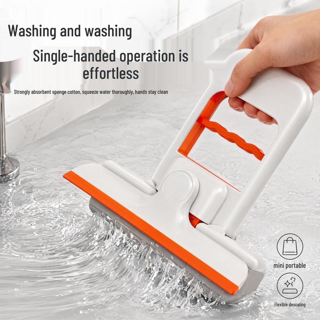 Compact Absorbent Mini Mop for Kitchen, Bathroom, and Windowsills - Wet or Dry Use