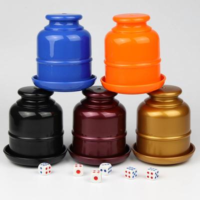 1 Set Dice Cup with 5 Dot Dice Heavy Duty Manual Shaker Cup Bar Party KTV Gambling Drinking Board Game Casino Equipment