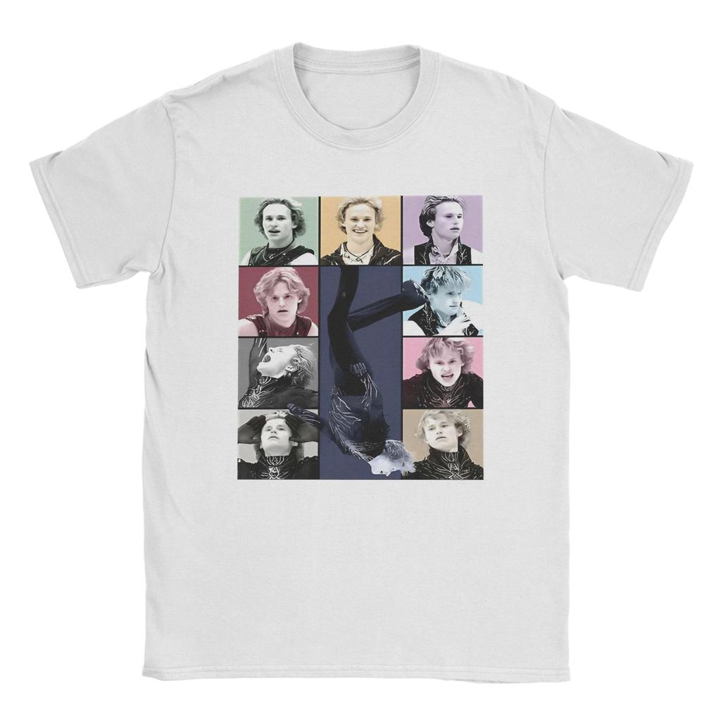 Unisex TShirts Ilia Malinin Quad Jump Vintage Pure Cotton Tees Short Sleeve Figure Skating T Shirt Round Collar Clothing Plus Size