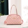 Women's bag, new shoulder messenger bag, fashionable and simple diamond long label decorative handbag, one piece.