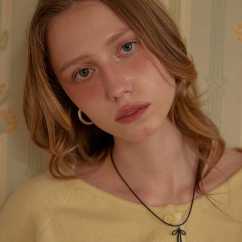 Leterie BLACK RIBBON NECKLACE