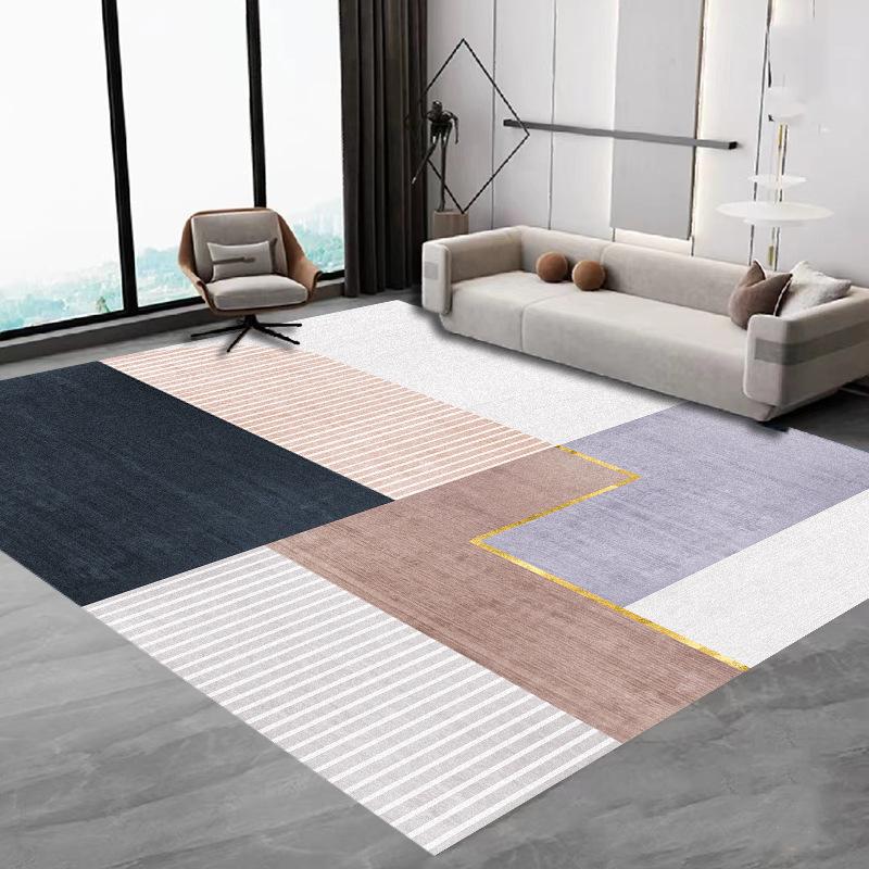 Nordic Simple Carpet Living Room Coffee Table Flannel Large Carpet Anti-Slip Bedroom Bedside Floor Mat Home Decoration