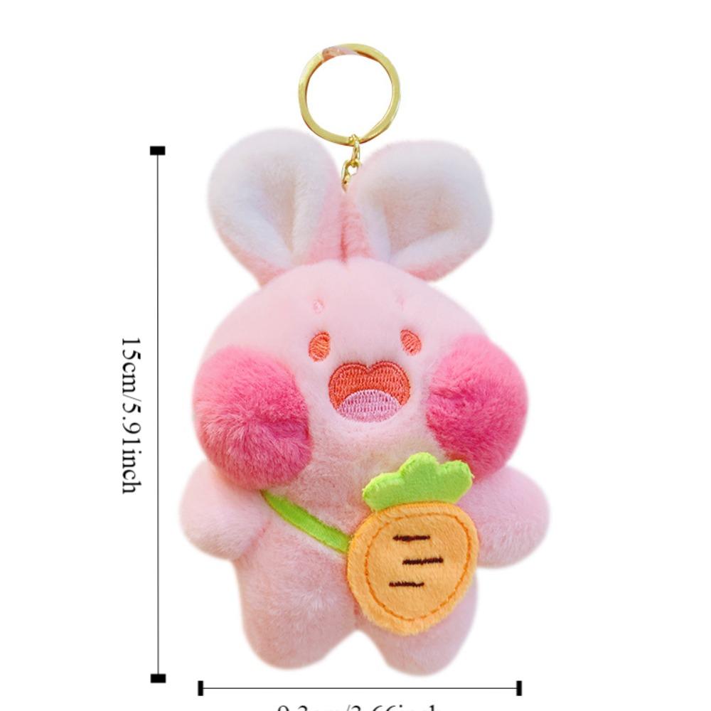 Backpack Decor Rabbit Plush Keyring Rabbit Doll Toy Cartoon Plush Pendant Couple
