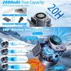 Clip On Car Fan Low Noise Cooling Fan With LED Display Portable Mini Clip Fan for Camping Fishing Travel Outdoor Use