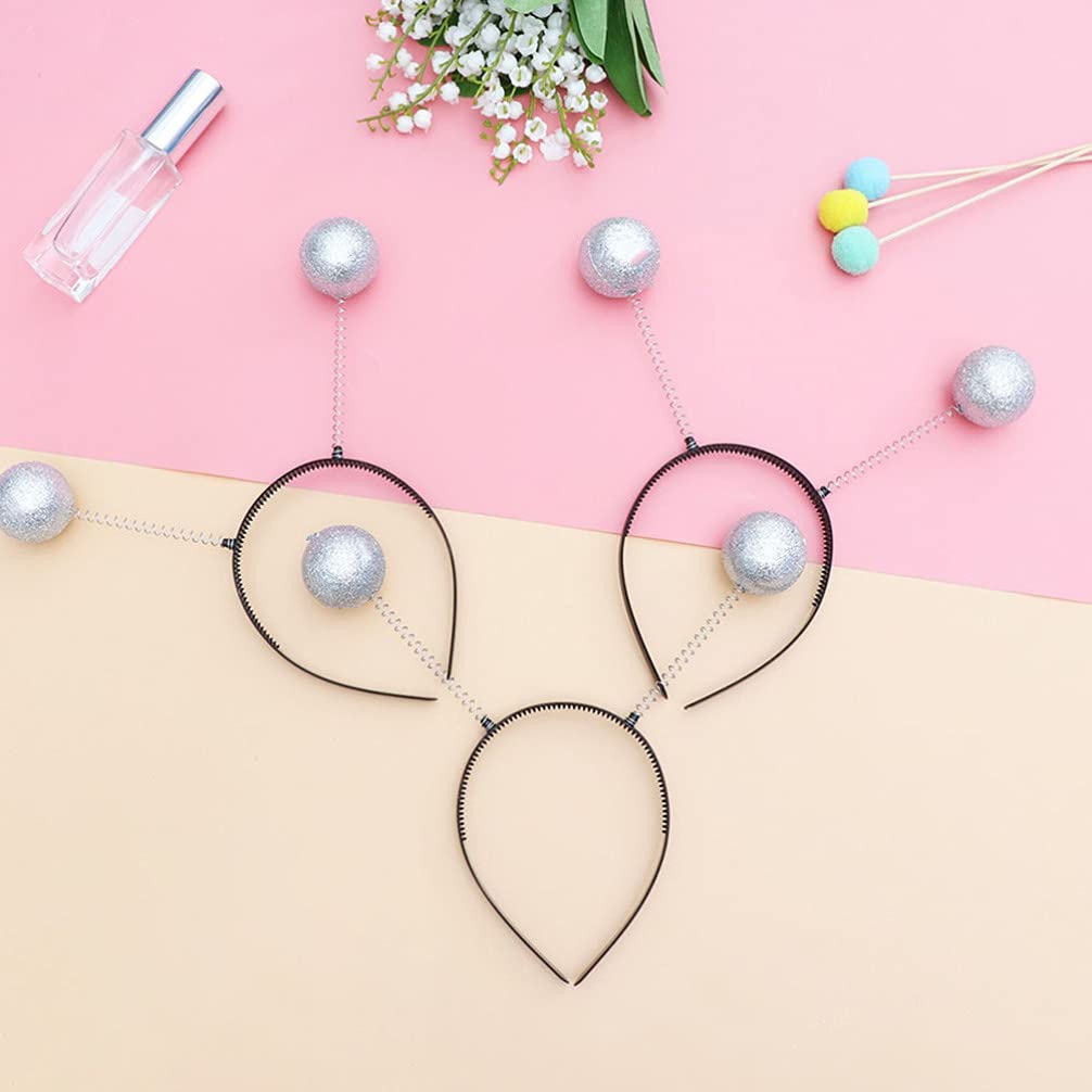 LALAFINA Antenna Headband Alien Hairband Headband with Pompoms Space Alien Butterfly Bubble Bee Pattern Headband Cosplay Headband Insect Animal