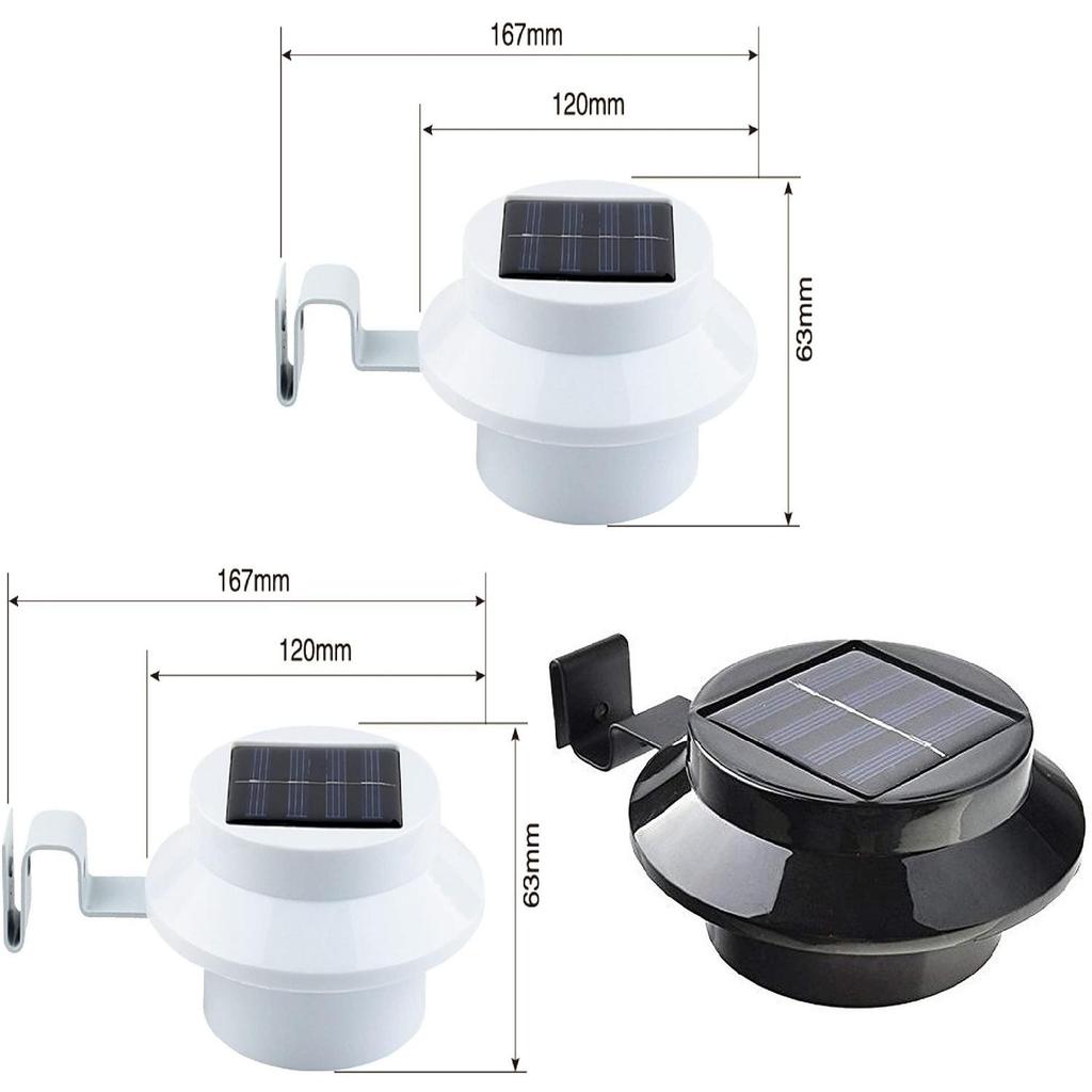 Solar-Außenzaunleuchte mit wasserdichter LED zur Beleuchtung von Gartenwegen