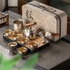 Pure Titanium Tea Set Household New High-end Brewing Teapot Kung Fu Cup Plate Gift Box Holiday Gift