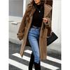Hooded Teddy Fleece Ladies Coat Loose Mid-length Lamb Fleece Autumn and Winter Thickened Warm Coat