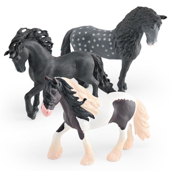 1/3Pcs Simulation Horse Figurine Stallion Mare Statue Miniature Pony Sculpture Educational Toy PVC Farm Animal Model Decoration Ornament