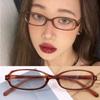 Vintage Y2K Oval Glasses Small Frame Eyewear Women Blue Light Blocking Eyeglasses Computer Reading Optical Spectacle Glasses