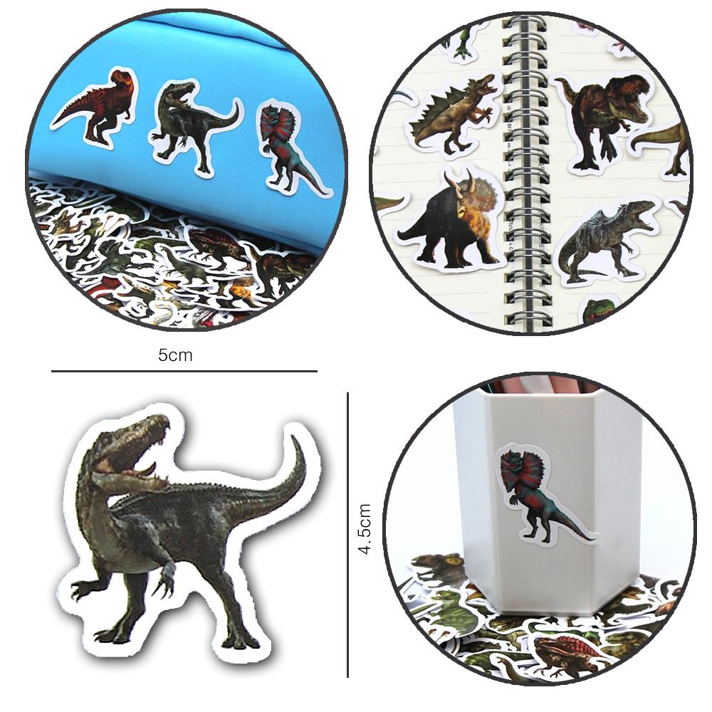50pcs Funny Dinosaur Stickers Cartoon Decals Toy Stationery Guitar Phone Bicycle Laptop Luggage Car Graffiti Kids Sticker