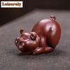 Yixing Lila Ton Glück Tierkreiszeichen Schwein Tee Haustier Eleganter Fischtank Landschaftsbau Tee Figur Spielzeug Tee Statue Ornamente Handwerk