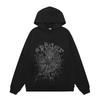 Felpa Oversize Unisex con Stampa di Lettere Metallizzate Stile Hip Hop Felpa in Cotone Uomo Abbigliamento Casual Invernale