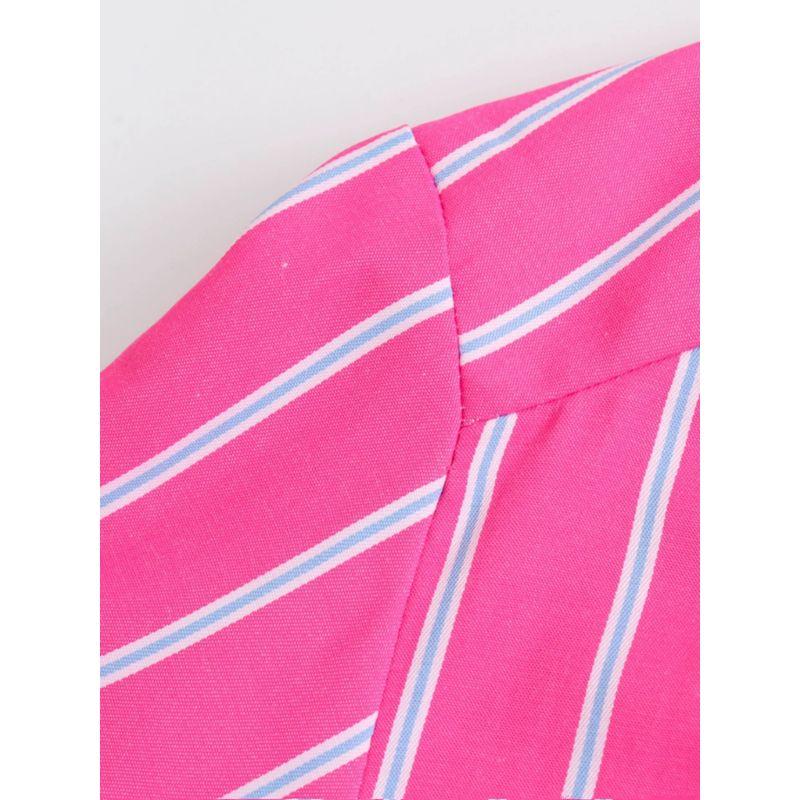 Kaslead Fashion Stripes Loose Long Sleeves Shirt