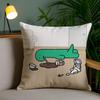 Cartoon Art Joguman Cushion Cover Soft Short Plush Double-Sided Printing Home Decor Machine Washable Pillow Case Gift