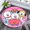 BT21 Pattern Round rug,Carpet Rug for Living Room Bedroom Playroom ,Non-slip Floor Mat,Holiday Gifts and Birthday Gifts.