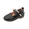 Girls Performance Shoes Spring  Autumn New Baby Soft Sole Flats Children's Princess Shoes Pearl  Kids Mary Janes with Lace Sweet
