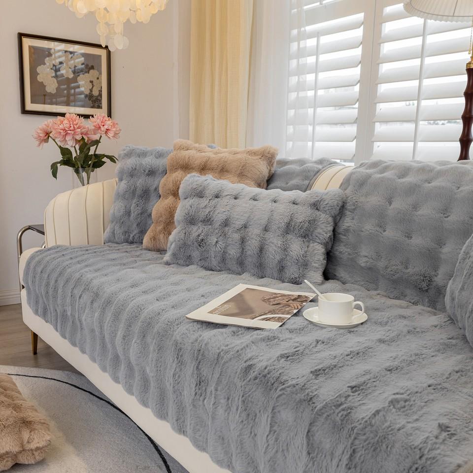 Non-Slip Sofa Cover, Sofa Seat Cushion Cover, Plush Sofa Throw, Couch For 1-4 Seater
