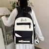 Schoolbag schoolbag female ins cute junior high school students versatile contrasting color backpack simple small fresh casual large capacity backpack
