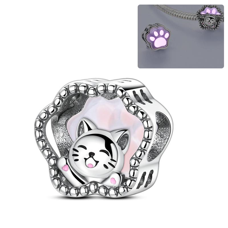 Светящийся медный кулон-шарм Светлячок Glowinthedark Совместим с оригинальными браслетами-цепочками с шармами Бусина для женщин DIY Тонкие ювелирные изделия