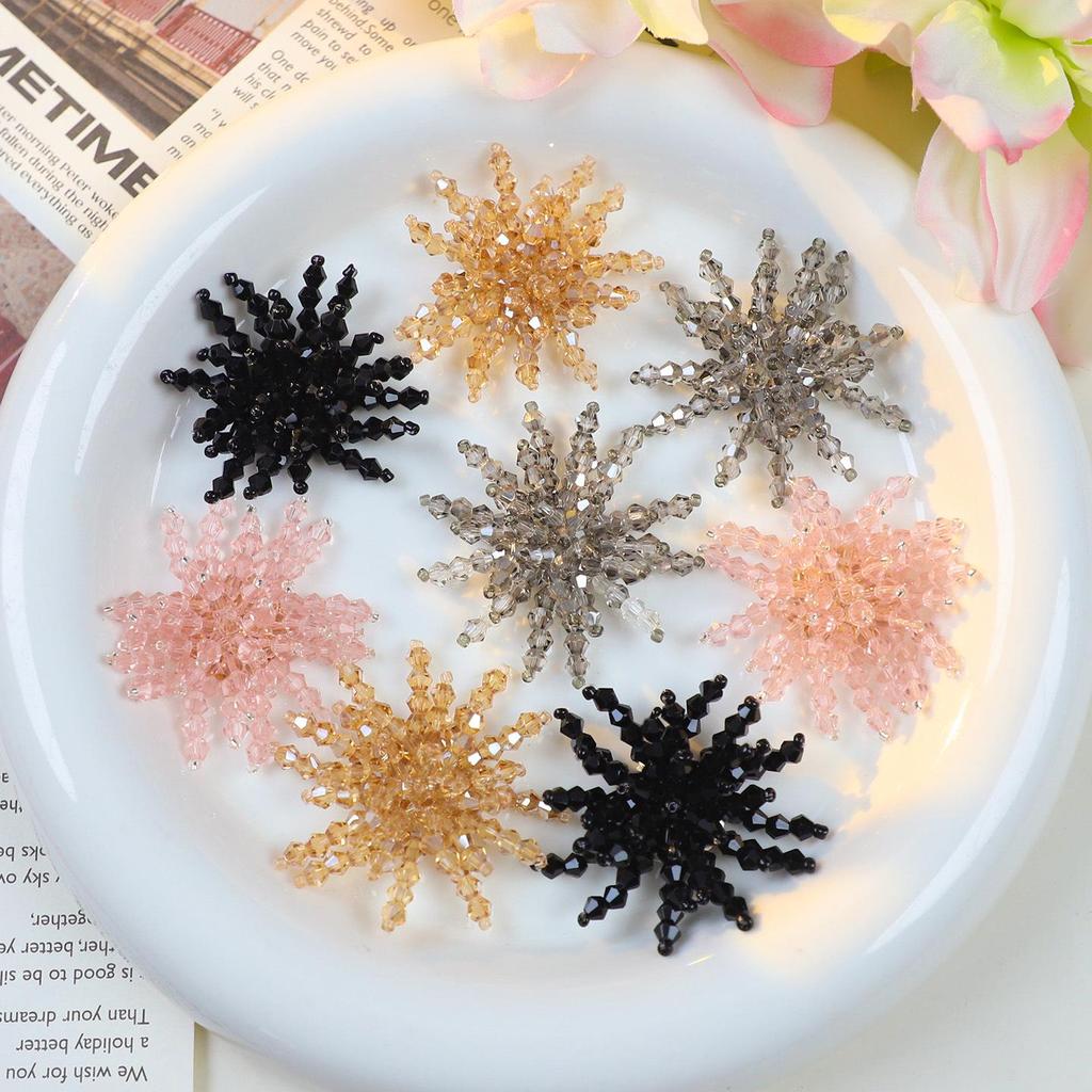Handmade 3D Beaded Crystal Fireworks Accessories for Shoes and Clothing