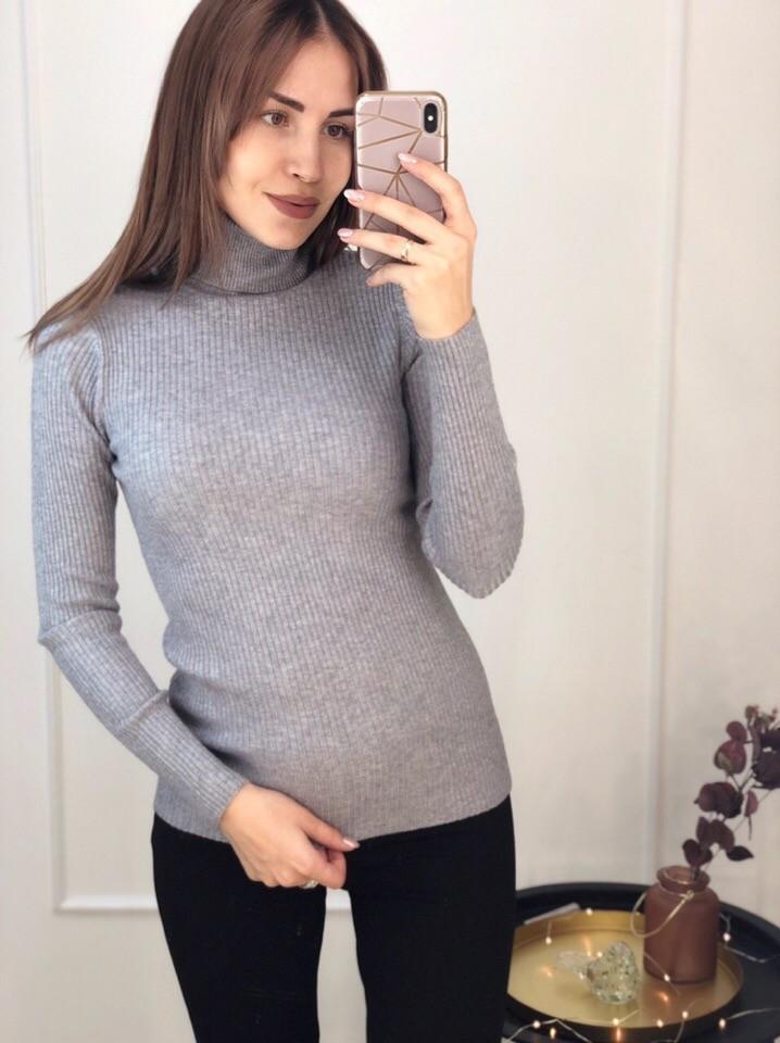 New High-necked Slim-fit Elastic Pullover Solid Color Bottoming Long-sleeved Women's Knitted Sweater Women's