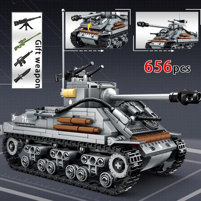 MOC WW1 Germany Military A7V Combat Tank Building Blocks Set Mark IV Male and Black Heavy Tank War Vehicle Bricks Toys Gift
